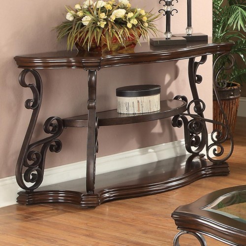 Laney Scrollwork Entryway Sofa Console Table