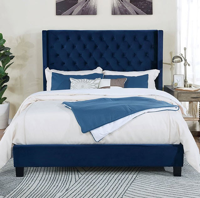 Ryleigh Transitional Button Tufted Bed