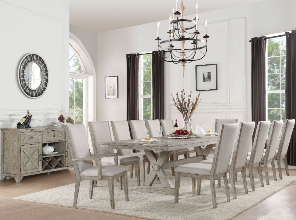 Rocky Dining Table with Trestle Base