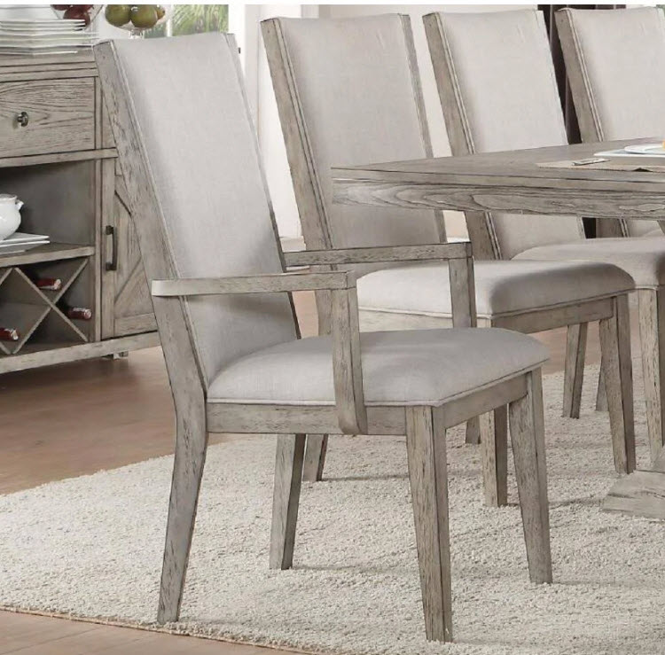 Rocky Wooden Backrest Arm Chair Set of 2