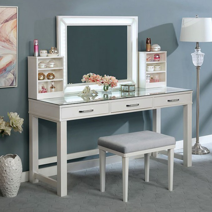 Stephanie Illuminated Mirror 3 Piece Vanity Set