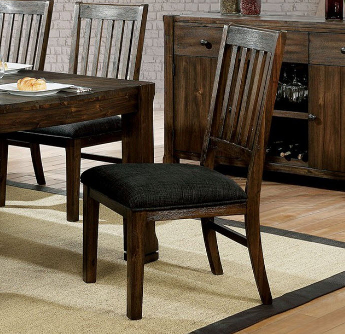 Scranton Rustic Walnut Dining Chair Set of 2