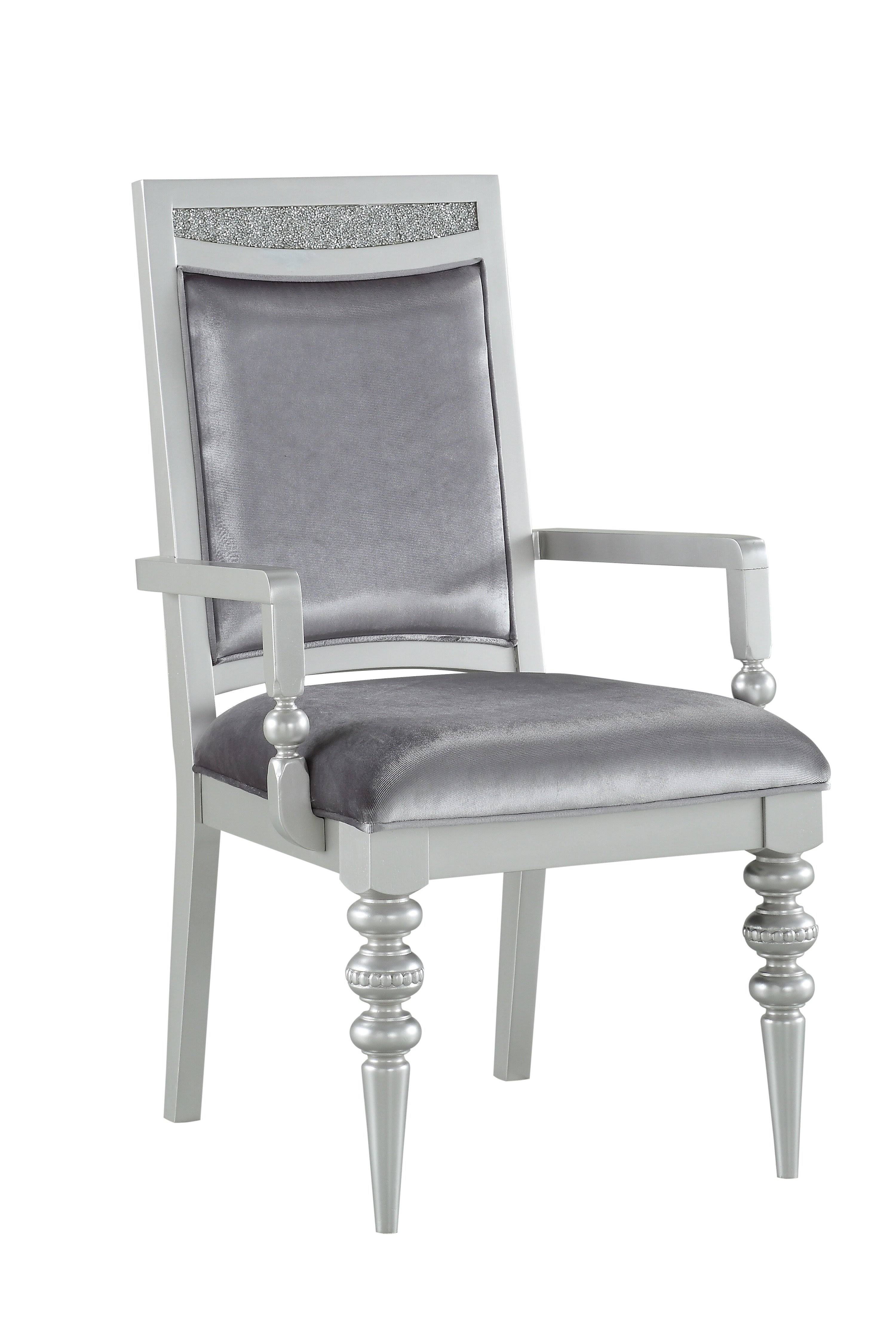 Maverick Arm Chair with Sparkling Rhinestone Set of 2