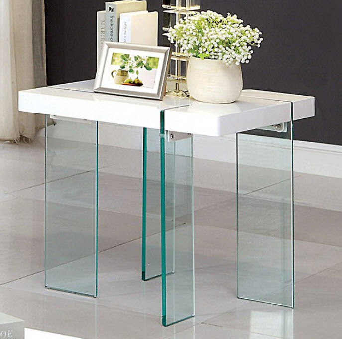 Thorold High Gloss Lacquer Coating End Table