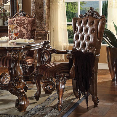 Versailles Button Tufted Arm Chair Set of 2