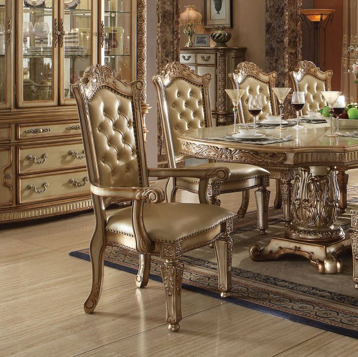 Vendome Button Tufted Arm Chair Set of 2