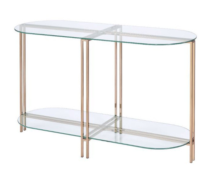 Veises Champagne Metal Sofa Table