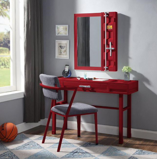 Cargo Industrial Crate Theme Vanity Desk