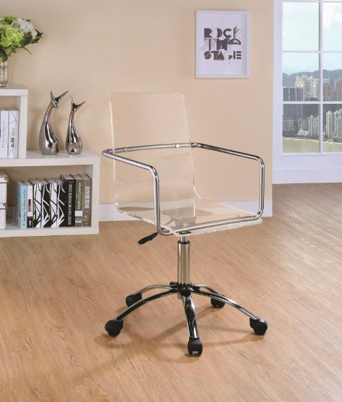 Amaturo Acrylic Adjustable Home Office Desk Chair