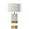 Faith Marble-Like USB Port Table Lamp