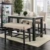 Brule Genuine Marble Top Counter Height Table
