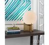 Pearl White & Brushed Bronze Table Lamp