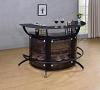 Dallas 2-shelf Curved Freestanding Home Bar Cabinet