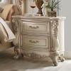 Gorsedd Victorian Style Marble Top Nightstand