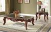 Eustoma Traditional Style Coffee Table with Marble Top
