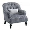Gaura Button Tufted Chair with Pillow