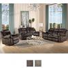 Zubaida Contemporary Two Tone Reclining Sofa