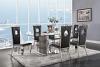 Cyrene Clear Tempered Glass Pedestal Dining Table