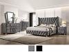 Carissa Art Deco-Inspired Upholstered Bed