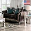 Cerise Rolled Arms Loveseat