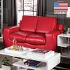 Tekir Bonded Leather Match Loveseat