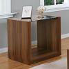Langenthal Black Glass Top End Table