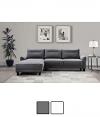Caspian Upholstered Curved Arm Chaise Sectional Sofa