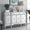 Aconitum 4-door Mirrored Storage Accent Cabinet