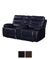 Aashi Upholstered Motion Recliner Loveseat with Console