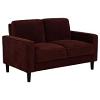 Ruth Fabric Upholstered Track Arm Loveseat