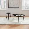 Odessa Triangular Solid Wood Coffee Table