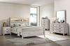 Mysen Contemporary Bed with Headboard Shelves