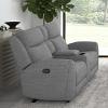 Antonius Contemporary Manual Recliner Loveseat w/ Console