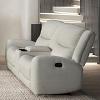 Giraldus Transitional Manual Recliner Loveseat w/ Console