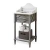19" Spindle Sink Chest (Mini) - Weathered Grey Bathroom Vanity