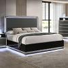Morah Contemporary Charcoal Gray Black Platform Bed