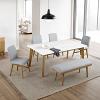 Mandier Transitional Natural Rectangular Table