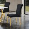 Holstebro Contemporary Gold/Black Side Chair Set of 2