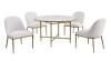 Balvi Contemporary Matte Gold Round Dining Table