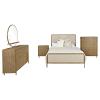 Arini Upholstered Panel Cream and Sand Wash Bed
