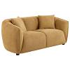 Aleisha Fabric Upholstered Mustard Yellow Loveseat
