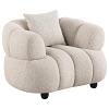 Whitney Tufted Woven Fabric Upholstered Accent Chair
