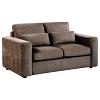 Amador Upholstered Track Arm Chocolate Loveseat