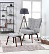 Amador Upholstered Track Arm Chocolate Accent Chair