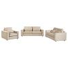 Amador Chenille Upholstered Track Arm Camel Sofa