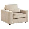 Amador Chenille Upholstered Track Arm Camel Accent Chair