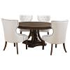Ridgewell Round Pedestal Dark Oak Dining Table