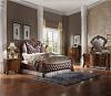Vendome II Leatherette Cherry Queen Size Bed