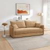 Cadie Mocha Chenille Sofa with 2 Pillows