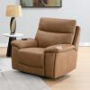 Chavis Brown Leather Aire Power Motion Recliner